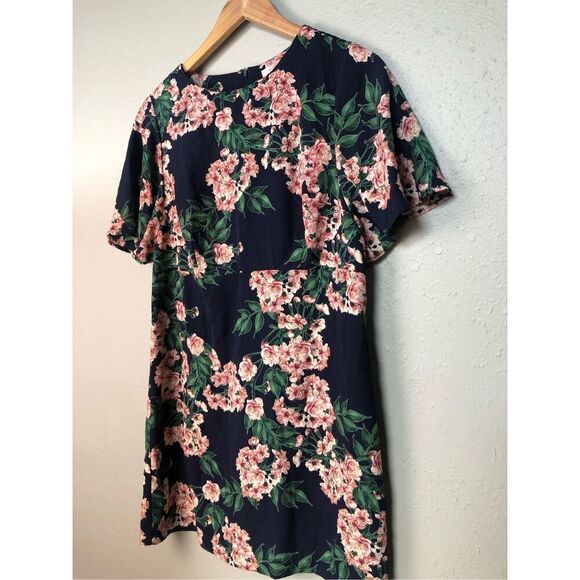 Forever 21 Spring Floral Mini Dress Fluttered Sleeve Size L - Picture 3 of 11